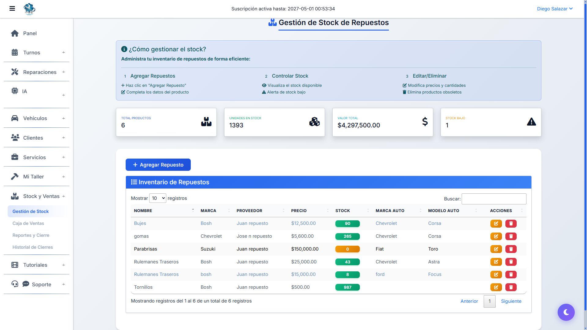 Control de Inventario